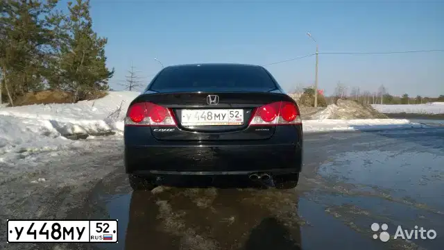 Фото автомобиля HONDA CIVIC, 2007 — госномер У448МУ52. Цвет: ЧЕРНЫЙ