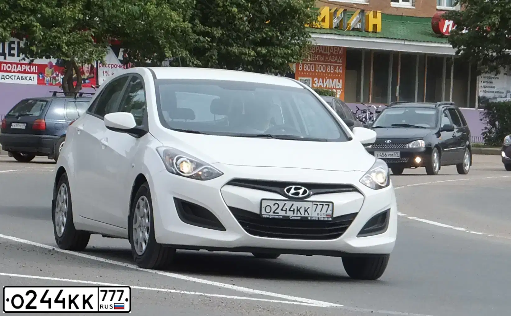Фото автомобиля HYUNDAI I30, 2014 — госномер С428КМ40. Цвет: Белый