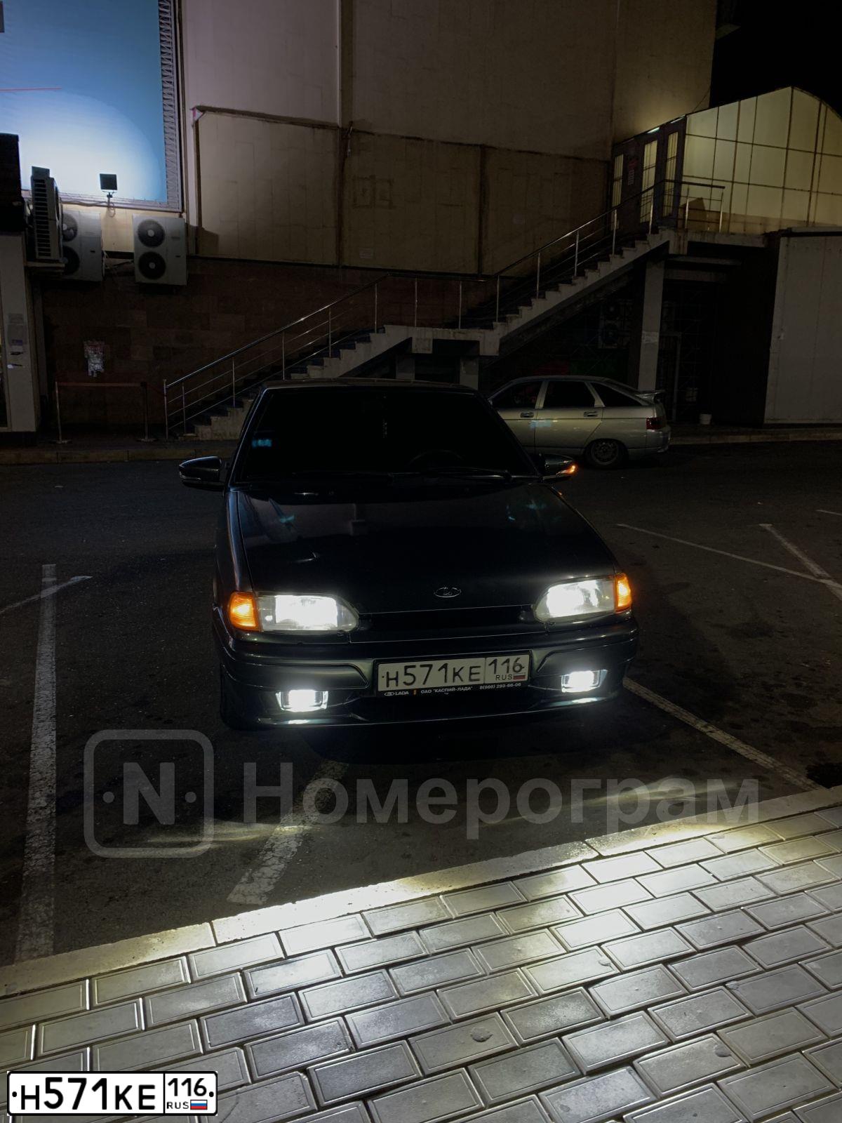Фото автомобиля LADA 2114, 2008 — госномер Р915НМ05. Цвет: Серо-сине-зеленый