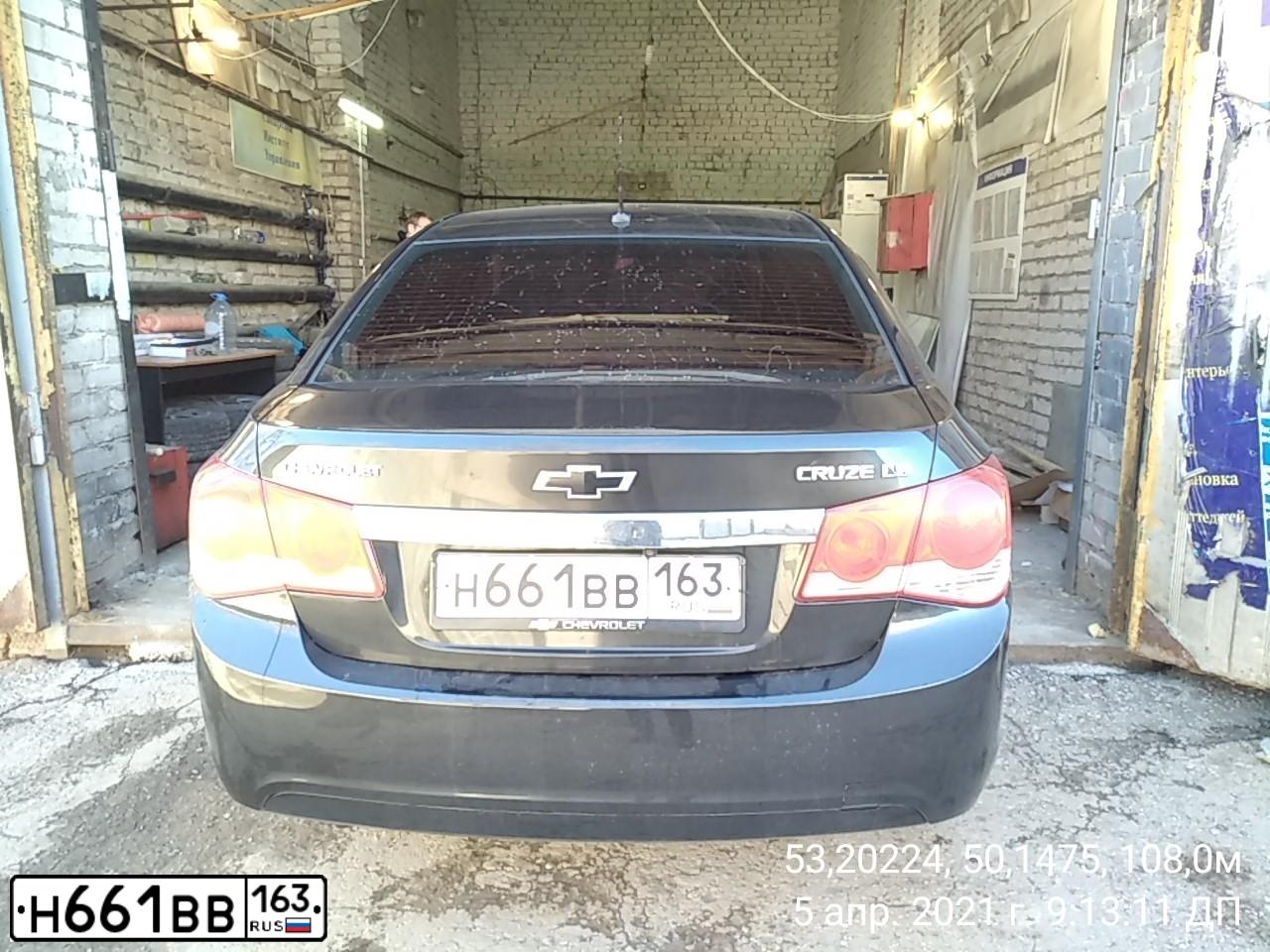 Фото автомобиля CHEVROLET CRUZE, 2010 — госномер Н661ВВ163. Цвет: ЧЕРНЫЙ