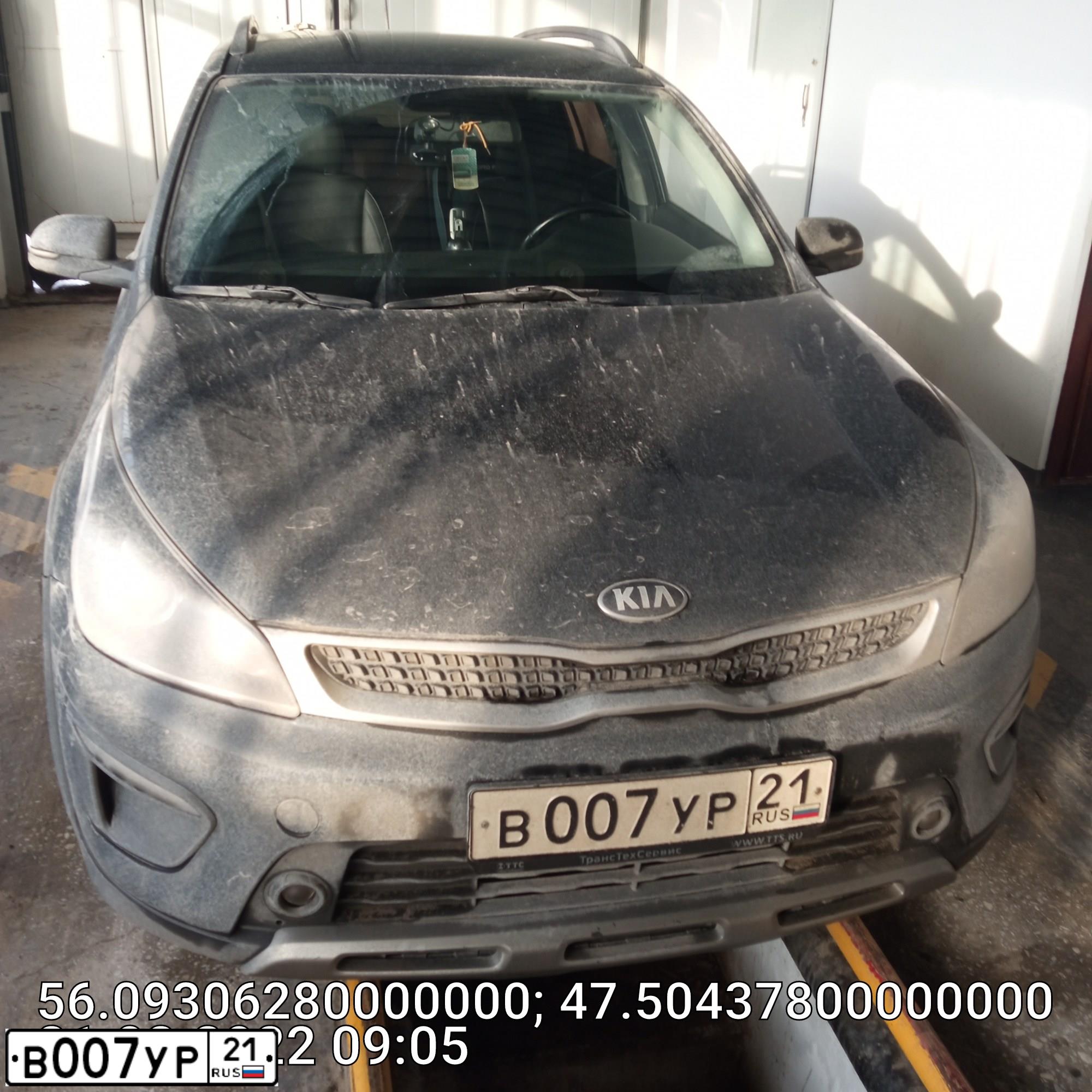 Фото автомобиля KIA RIO, 2018 — госномер В007УР21. Цвет: ЧЕРНЫЙ
