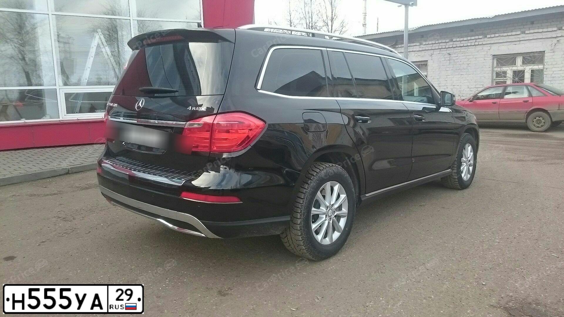 Фото автомобиля MERCEDES GL-KLASSE, 2013 — госномер Н555УА29. Цвет: ЧЕРНЫЙ