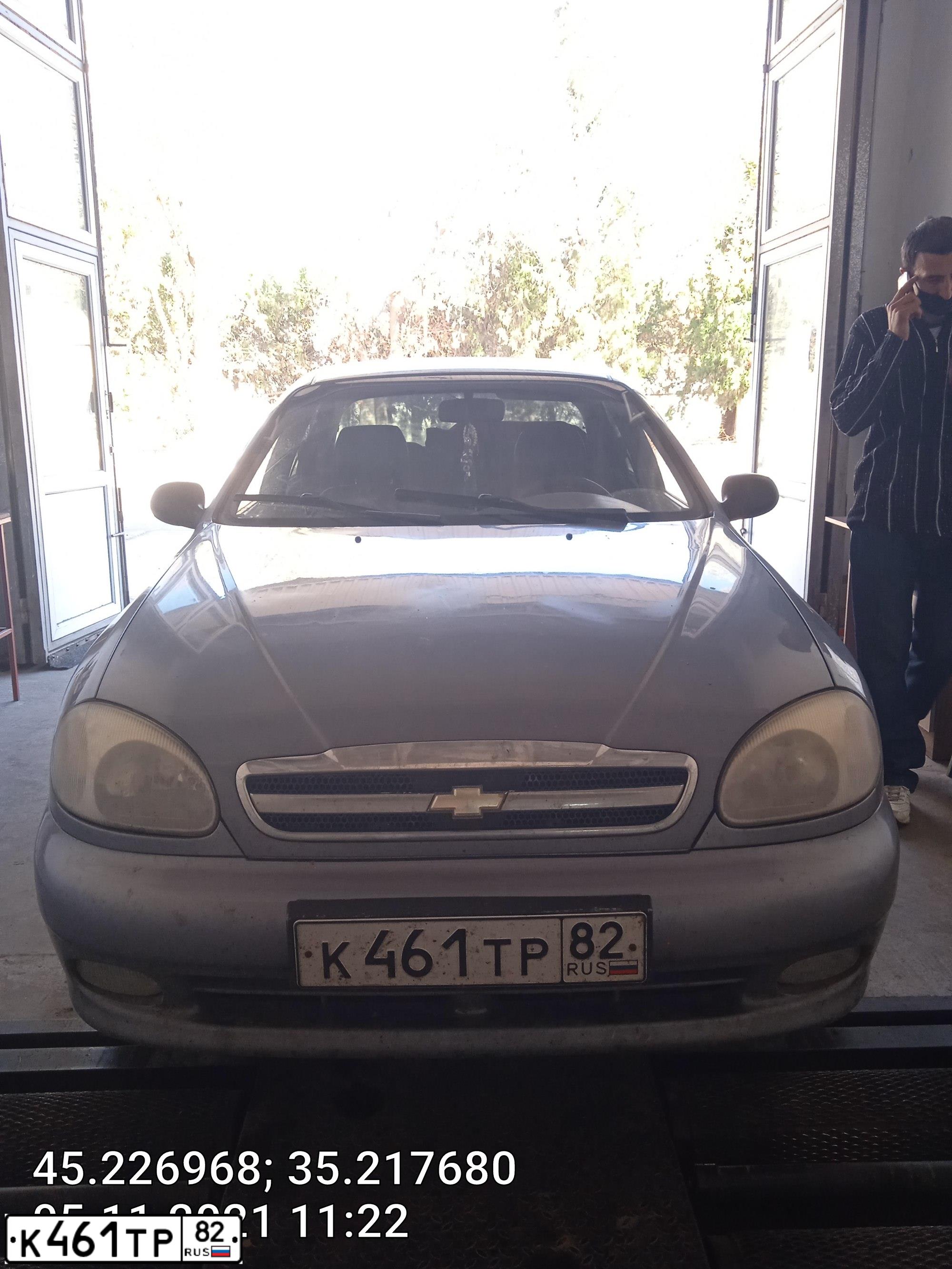 Фото автомобиля CHEVROLET LANOS, 2007 — госномер Н507ХВ82. Цвет: СЕРО-ГОЛУБОЙ