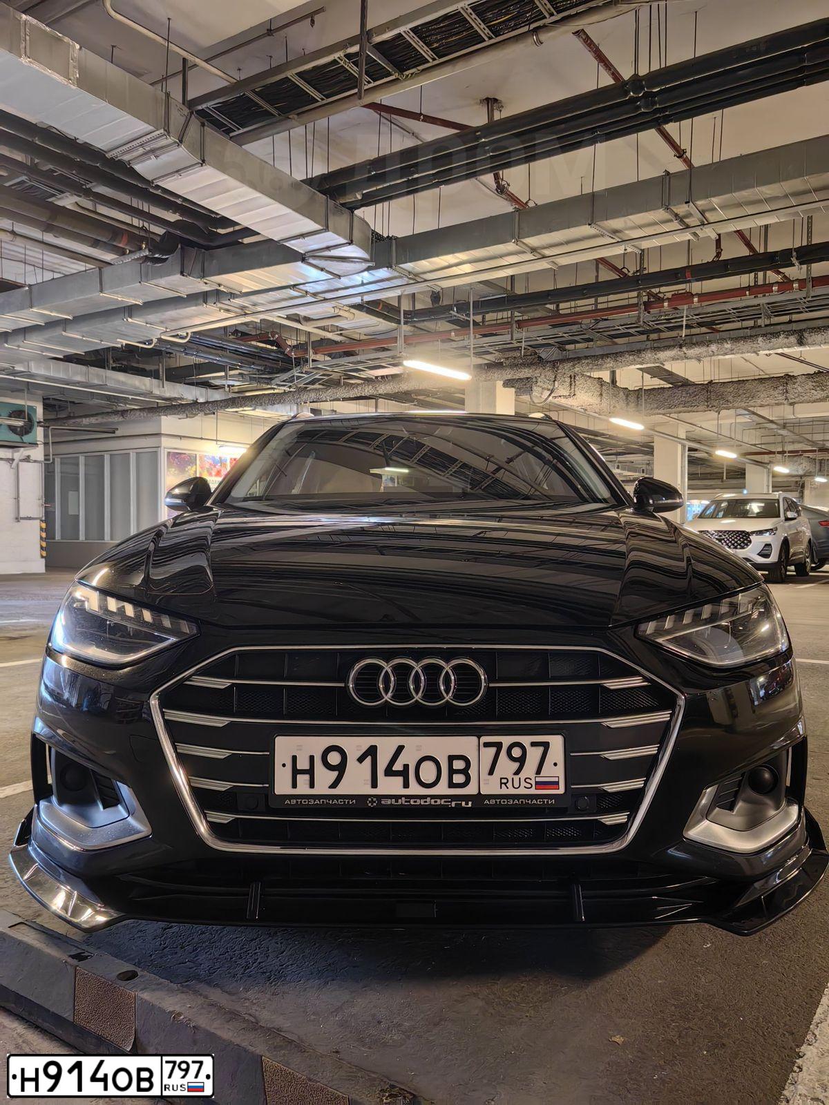 Фото автомобиля AUDI A4 AVANT, 2019 — госномер Т788ТО790. Цвет: ЧЕРНЫЙ