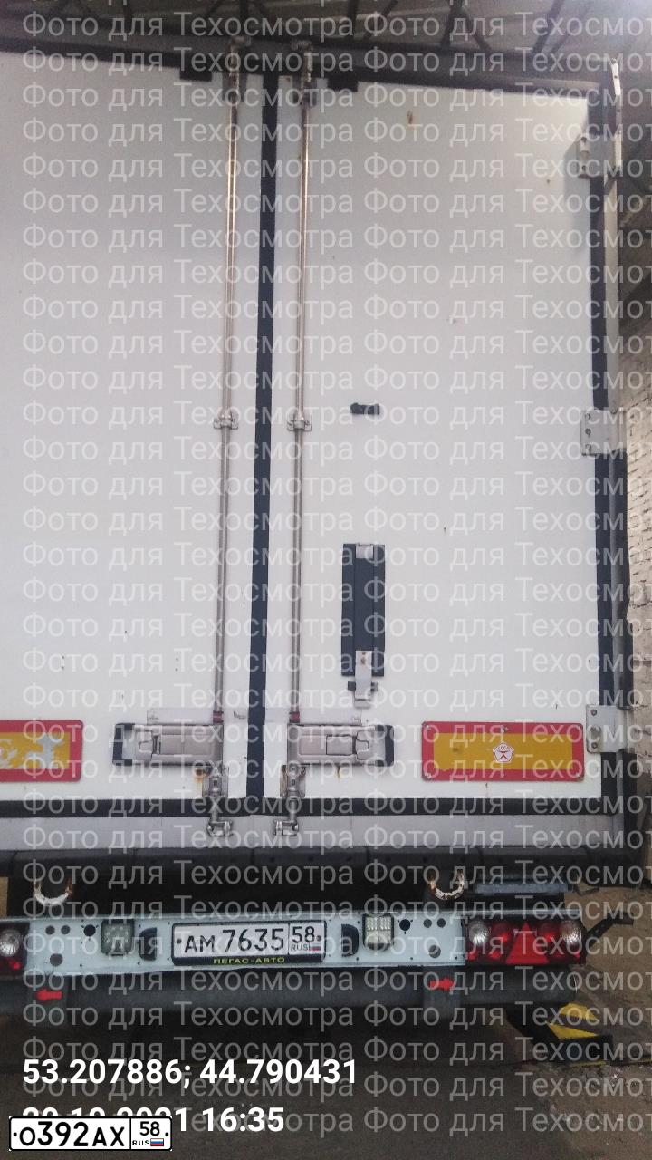Фото автомобиля DAF F XF 95 FT 4X2, 2012 — госномер О392АХ58. Цвет: синий