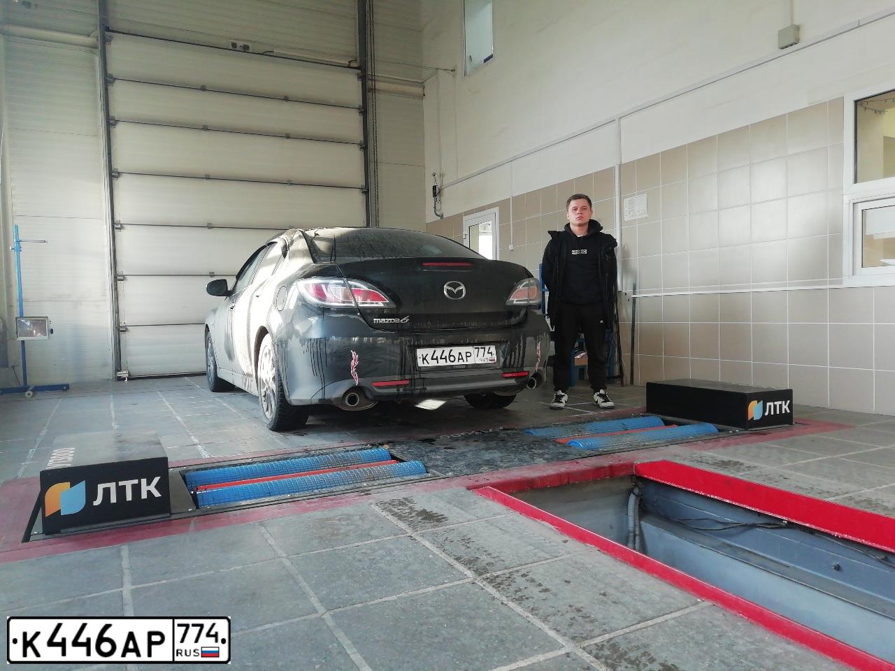 Фото автомобиля МАЗДА 6, 2010 — госномер К446АР774. Цвет: ЧЕРНЫЙ