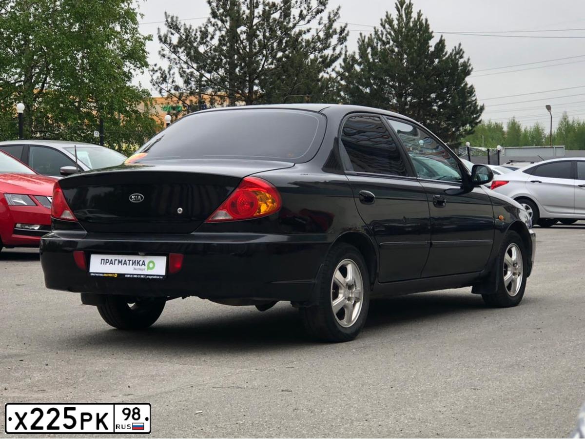 Фото автомобиля KIA SPECTRA, 2006 — госномер У234МТ47. Цвет: ЧЕРНЫЙ