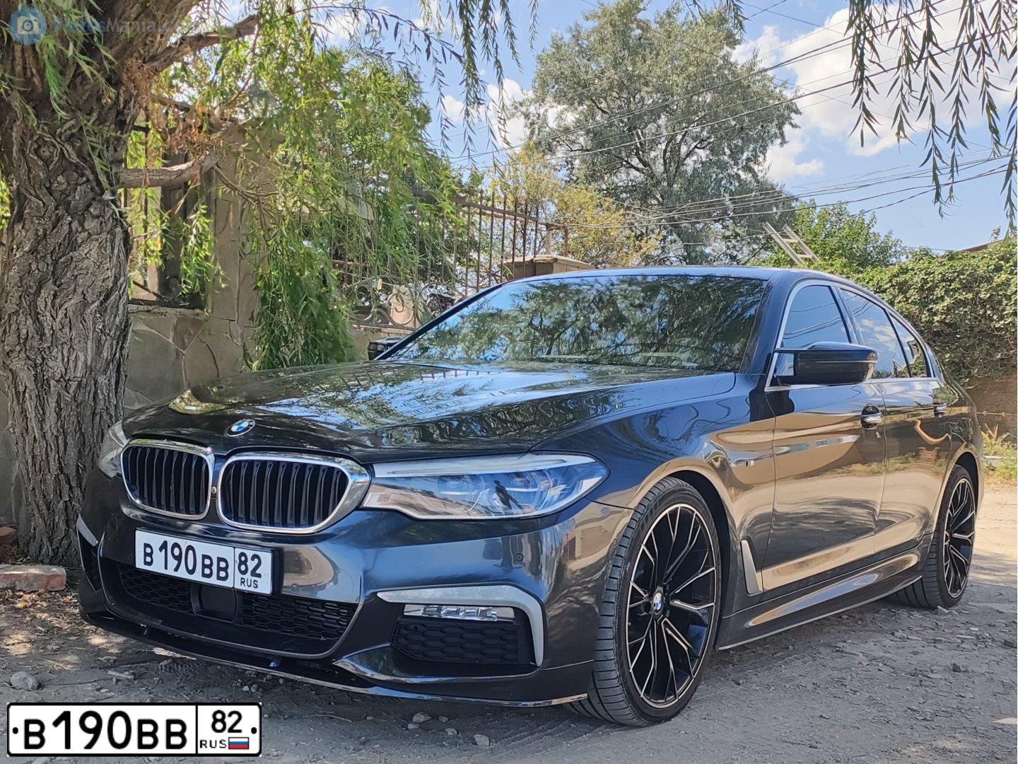 Фото автомобиля BMW 520D, 2017 — госномер К082ТО82. Цвет: ЧЕРНЫЙ