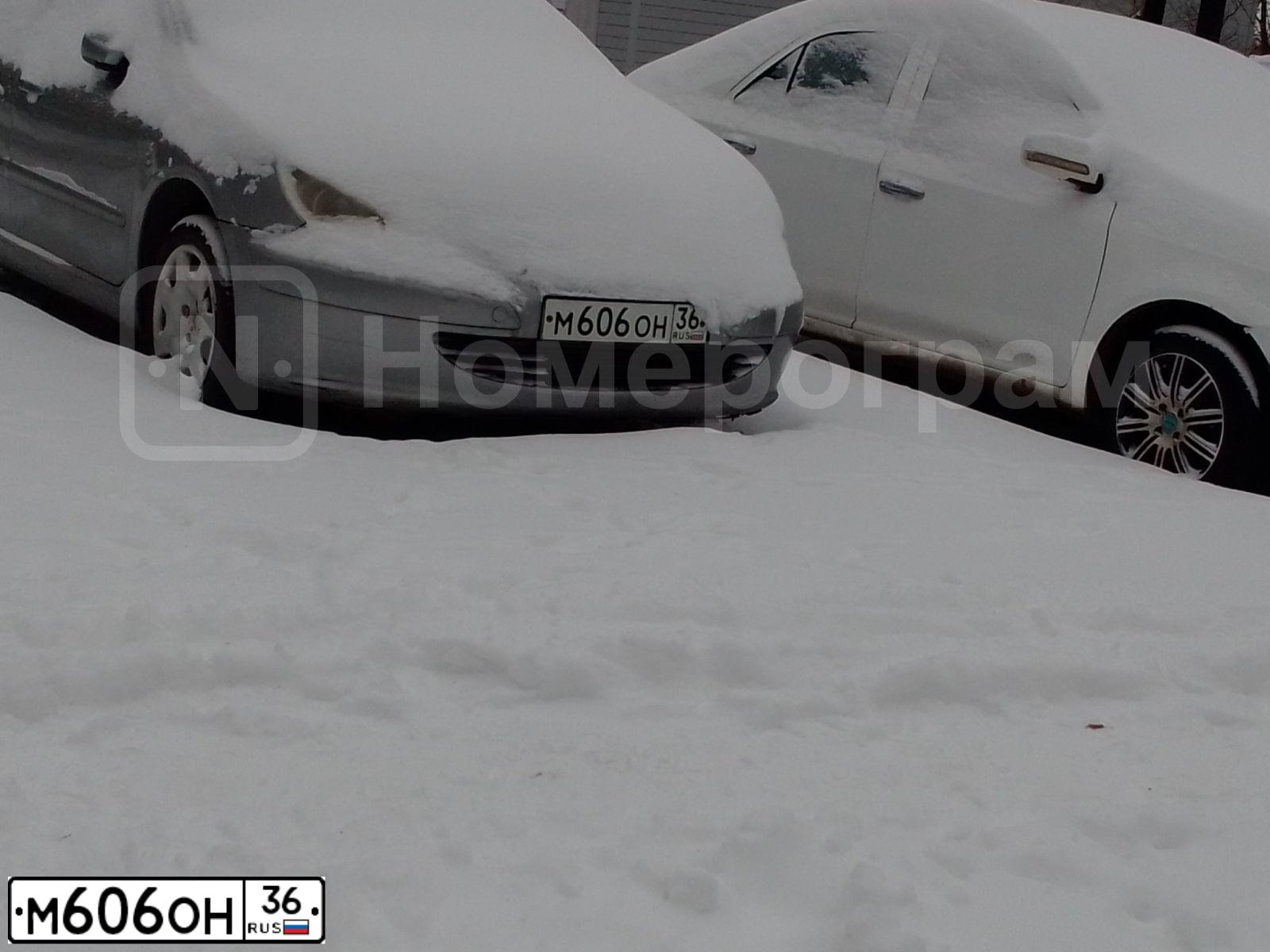 Фото автомобиля PEUGEOT 307, 2003 — госномер М606ОН36. Цвет: СЕРЫЙ