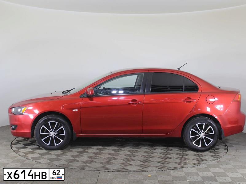 Фото автомобиля MITSUBISHI LANCER, 2007 — госномер Х614НВ62. Цвет: КРАСНЫЙ