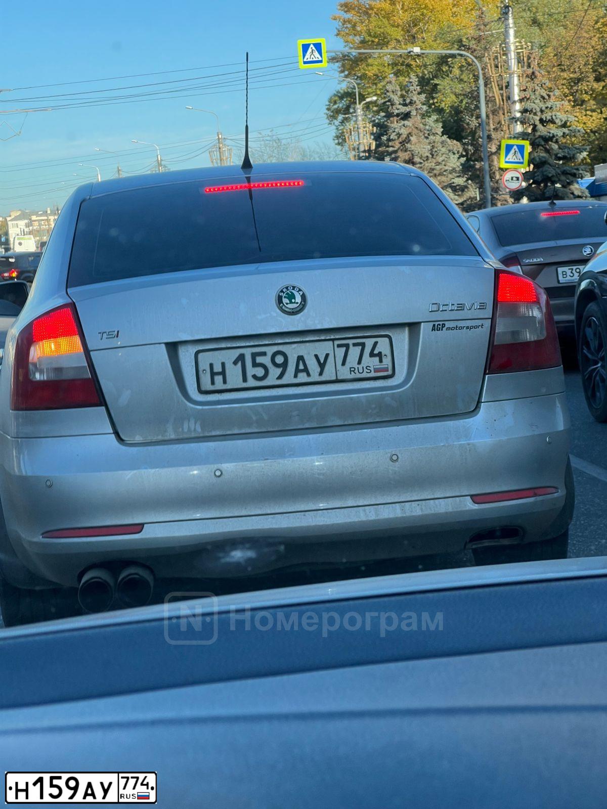 Фото автомобиля SKODA OCTAVIA, 2010 — госномер Н159АУ774. Цвет: СЕРЕБРИСТЫЙ