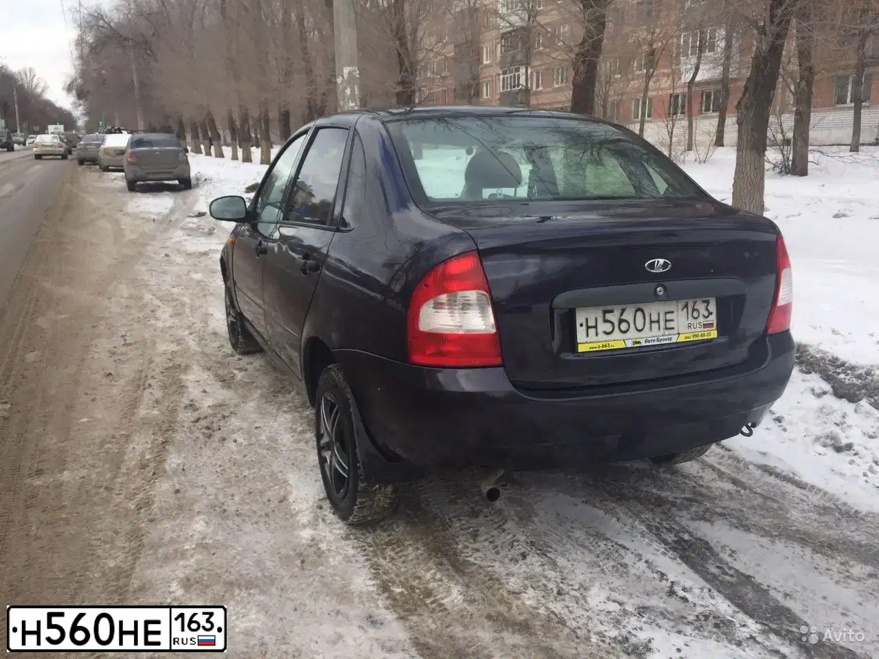 Фото автомобиля LADA 1118 KALINA, 2008 — госномер Н560НЕ163. Цвет: ФИОЛЕТОВЫЙ