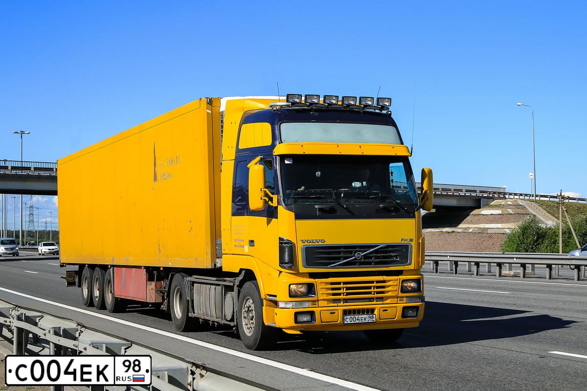 Фото автомобиля VOLVO SERIE FH /4X2/, 1998 — госномер С004ЕК98. Цвет: ЖЕЛТЫЙ