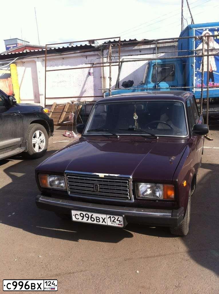 Фото автомобиля LADA 2107, 2009 — госномер С996ВХ124. Цвет: КОРИЧНЕВЫЙ
