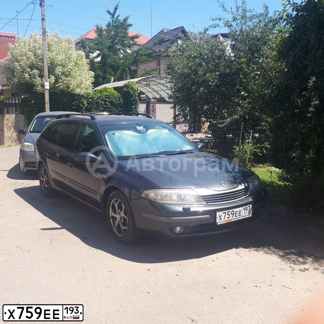 Фото автомобиля RENAULT LAGUNA, 2001 — госномер Х759ЕЕ193. Цвет: СЕРЫЙ