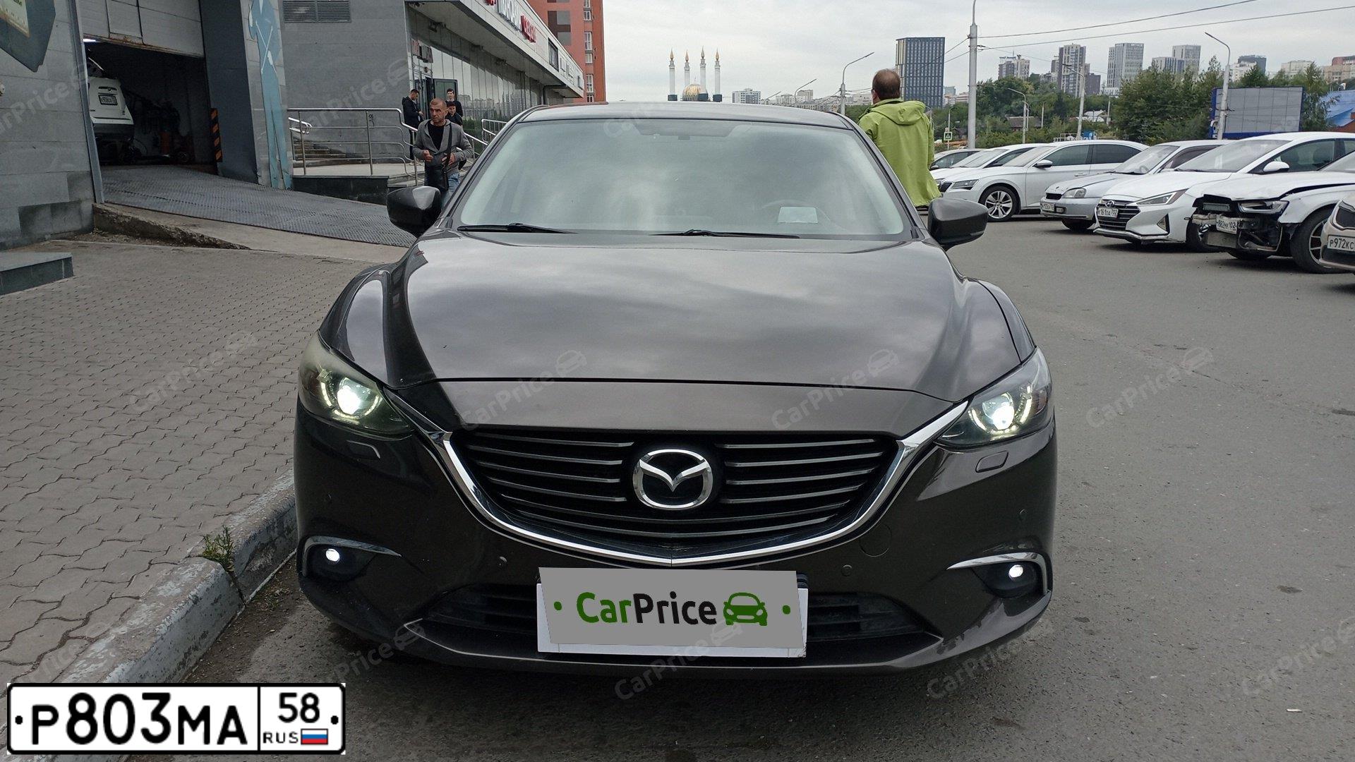 Фото автомобиля MAZDA 6, 2016 — госномер Р803МА58. Цвет: Коричневый