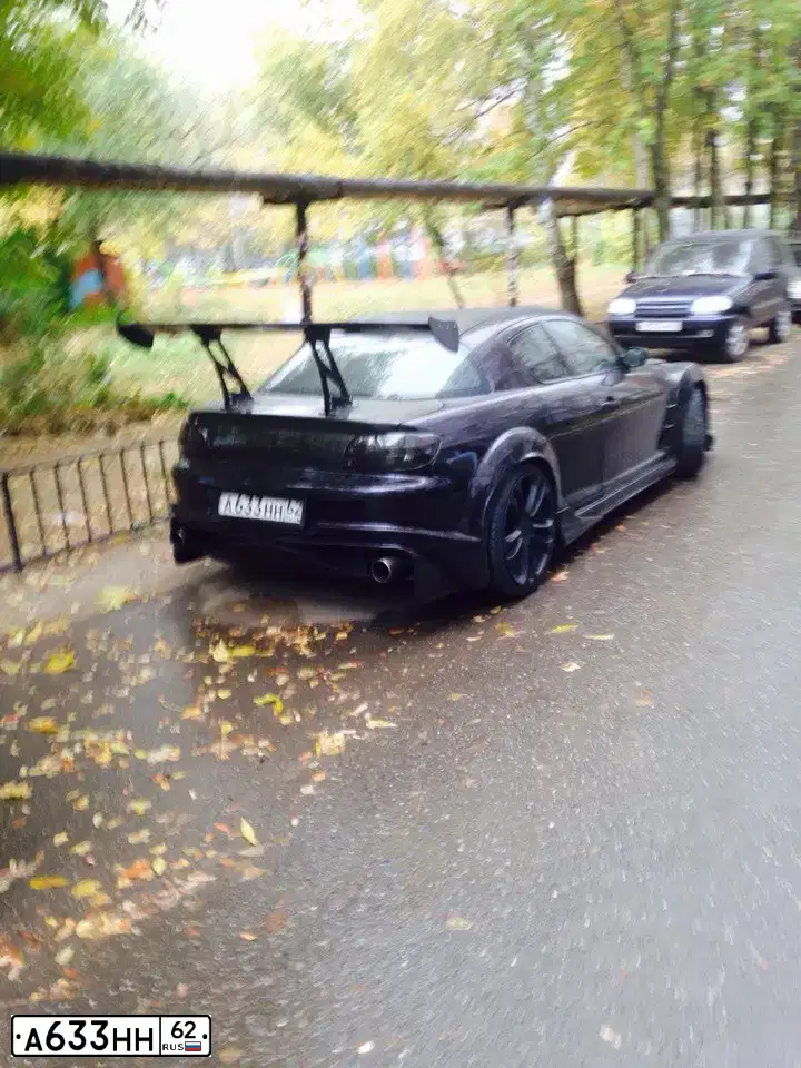 Фото автомобиля MAZDA RX-8, 2004 — госномер Е159ВР977. Цвет: ФИОЛЕТОВЫЙ
