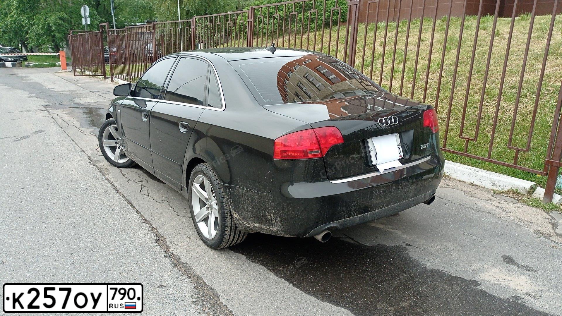 Фото автомобиля AUDI A4, 2007 — госномер К257ОУ790. Цвет: ЧЕРНЫЙ