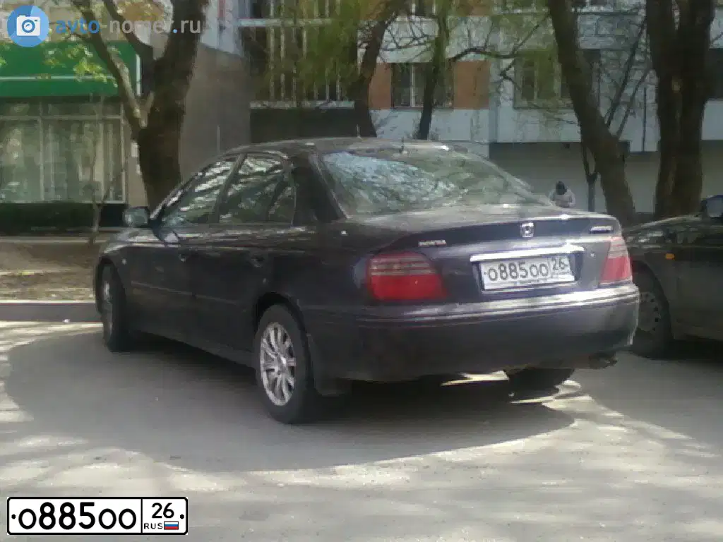 Фото автомобиля HONDA ACCORD, 1999 — госномер О885ОО26. Цвет: БАКЛАЖАННЫЙ