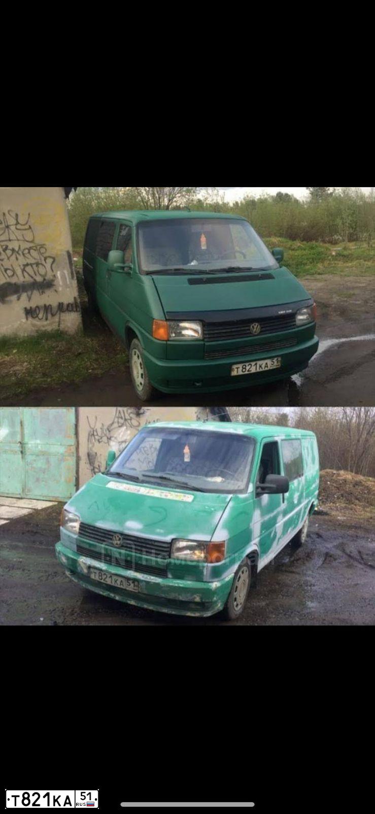 Фото автомобиля VOLKSWAGEN TRANSPORTER T4, 1993 — госномер А118ХА51