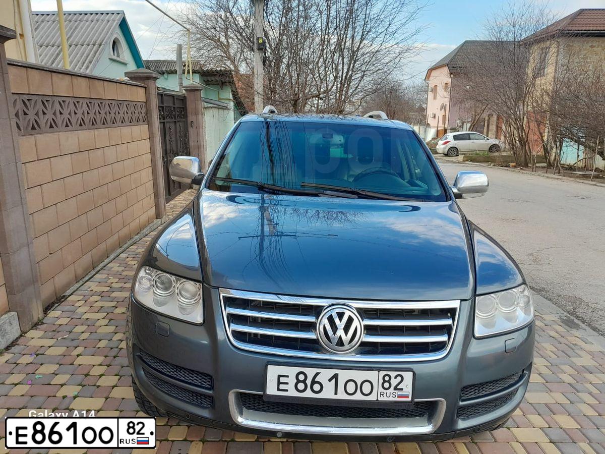 Фото автомобиля VOLKSWAGEN TOUAREG, 2004 — госномер У415ТК71. Цвет: СЕРЫЙ ТЕМНЫЙ