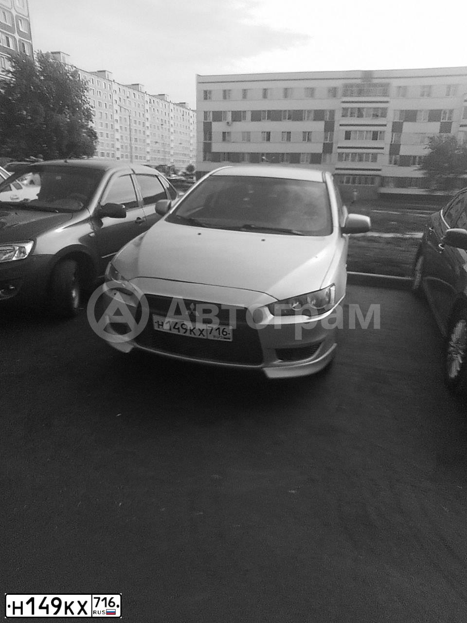 Фото автомобиля MITSUBISHI LANCER, 2008 — госномер С860РЕ716. Цвет: СЕРЕБРИСТЫЙ