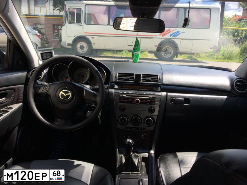Фото автомобиля MAZDA 3, 2006 — госномер М216ОМ48. Цвет: СЕРЕБРИСТЫЙ