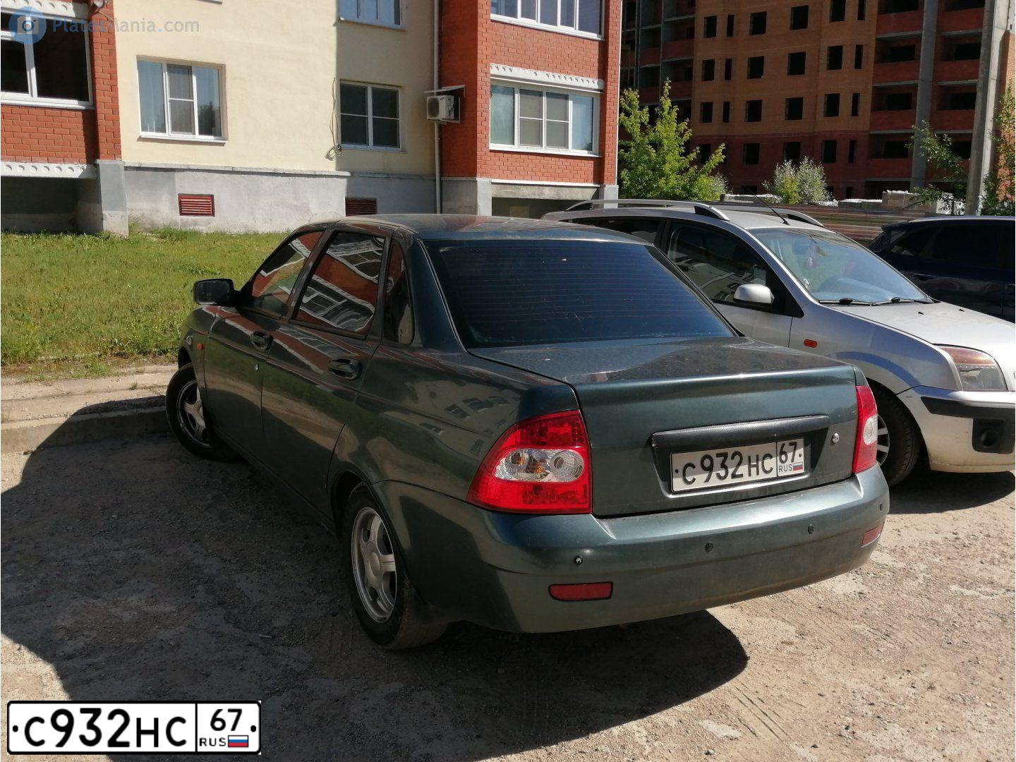 Фото автомобиля LADA 2170 PRIORA, 2008 — госномер С932НС67. Цвет: СЕРО СИНЕ-ЗЕЛЕНЫЙ