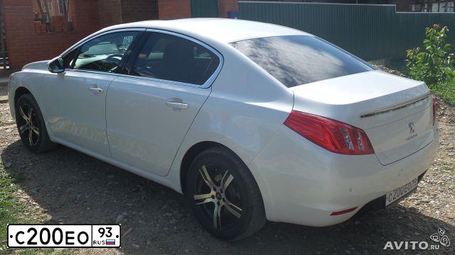 Фото автомобиля PEUGEOT 508, 2012 — госномер С060ВВ161. Цвет: Белый