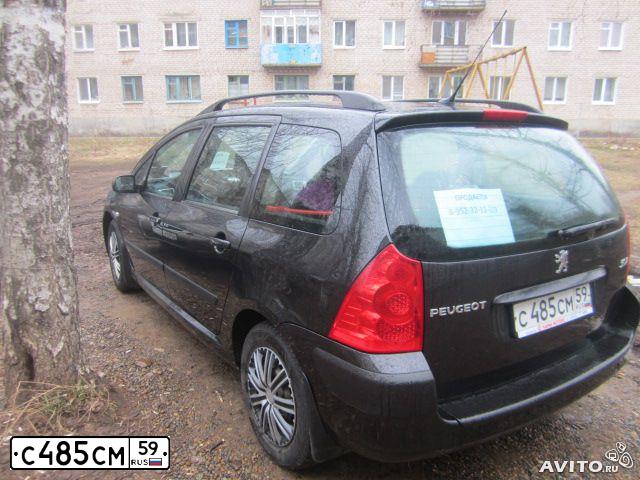 Фото автомобиля PEUGEOT 307, 2005 — госномер Р294ТС159. Цвет: ЧЕРНЫЙ