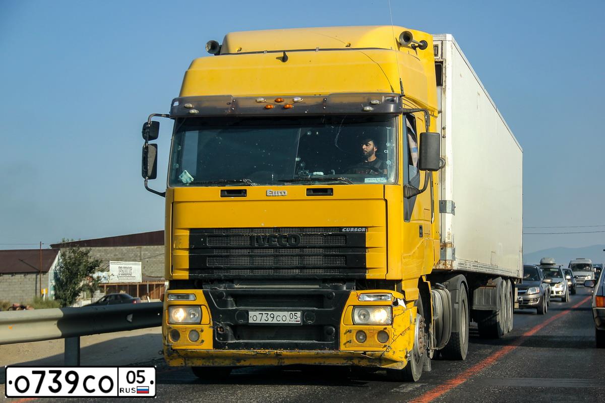 Фото автомобиля IVECO EUROTECH, 2001 — госномер О739СО05. Цвет: ЖЕЛТЫЙ