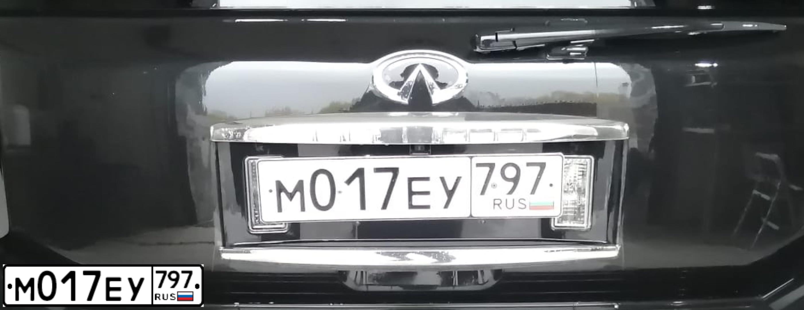Фото автомобиля INFINITI QX80 /QX56/, 2006 — госномер М017ЕУ797. Цвет: ЧЕРНЫЙ