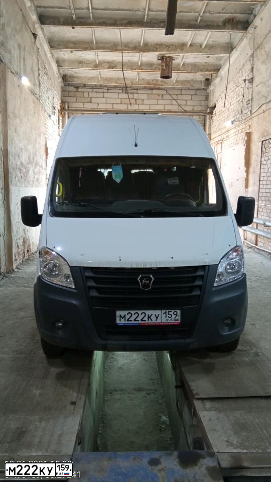 Фото автомобиля GAZ GAZEL NEXT, 2019 — госномер М222КУ159. Цвет: Белый