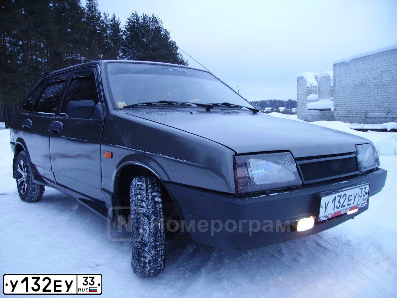 Фото автомобиля ВАЗ 21093, 1991 — госномер У132ЕУ33. Цвет: ТЕМНО-СЕРЫЙ