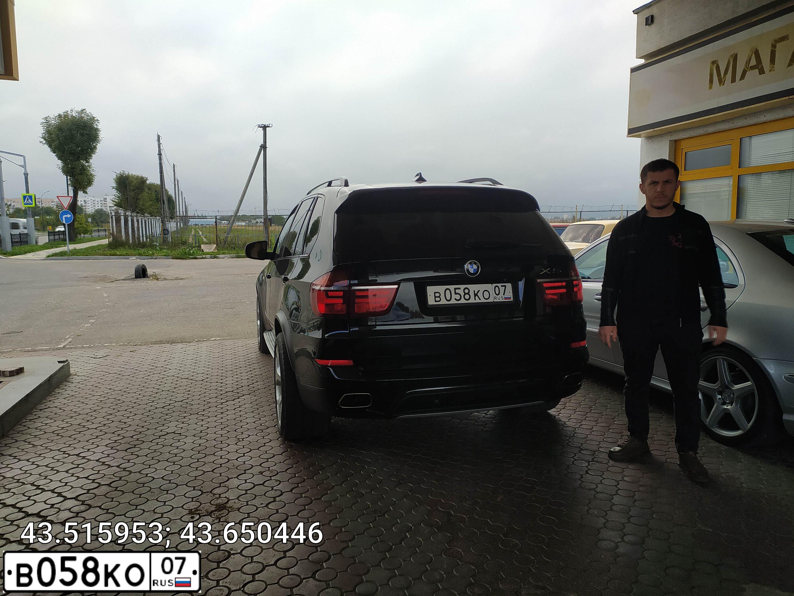 Фото автомобиля BMW X5, 2010 — госномер В058КО07. Цвет: ЧЕРНЫЙ