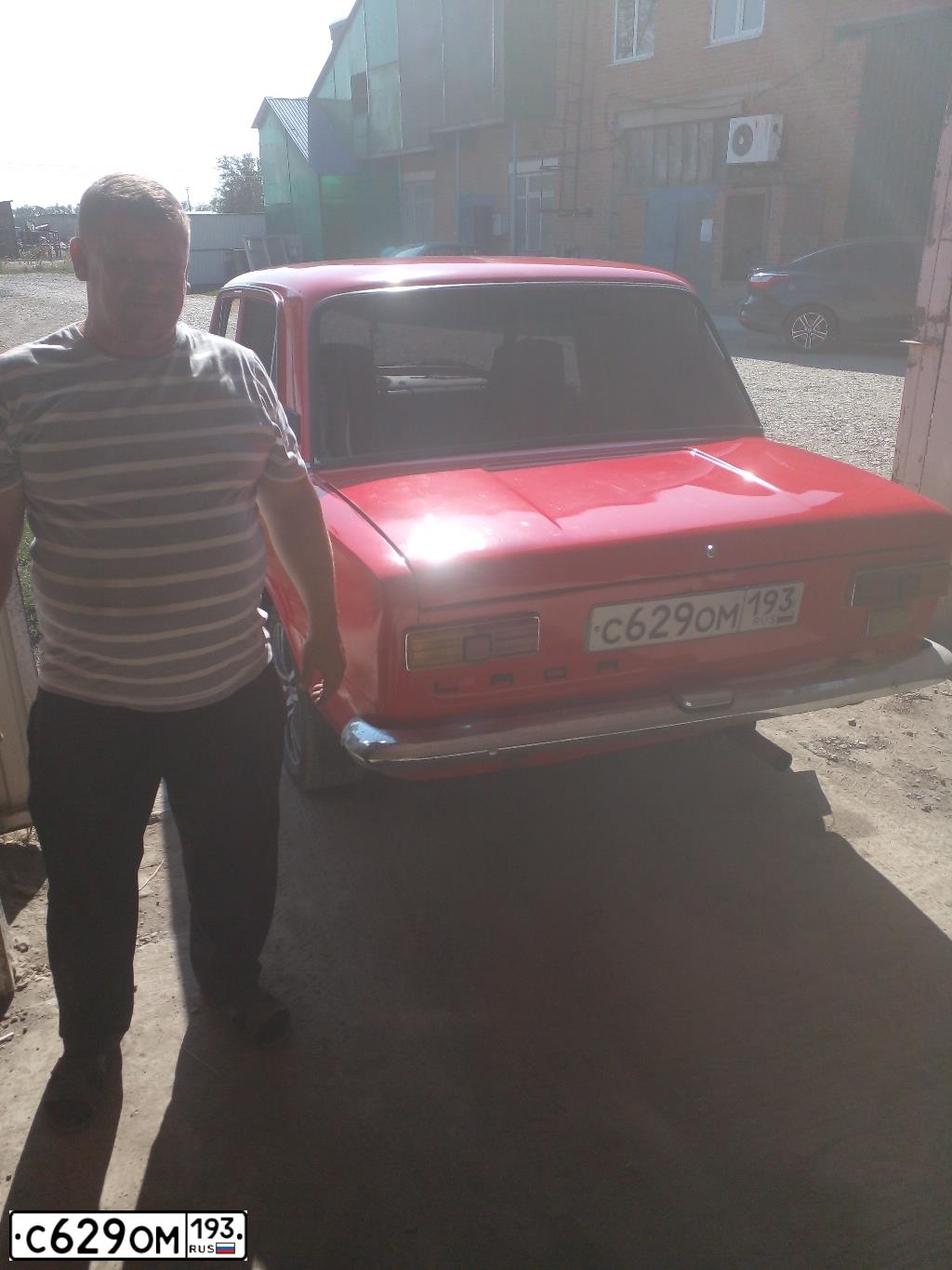 Фото автомобиля LADA 2101, 1982 — госномер С629ОМ193. Цвет: Красный