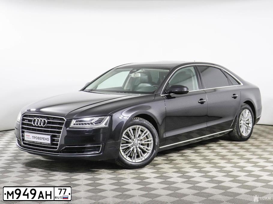 Фото автомобиля AUDI A8, 2018 — госномер В749ЕТ790. Цвет: ЧЕРНЫЙ