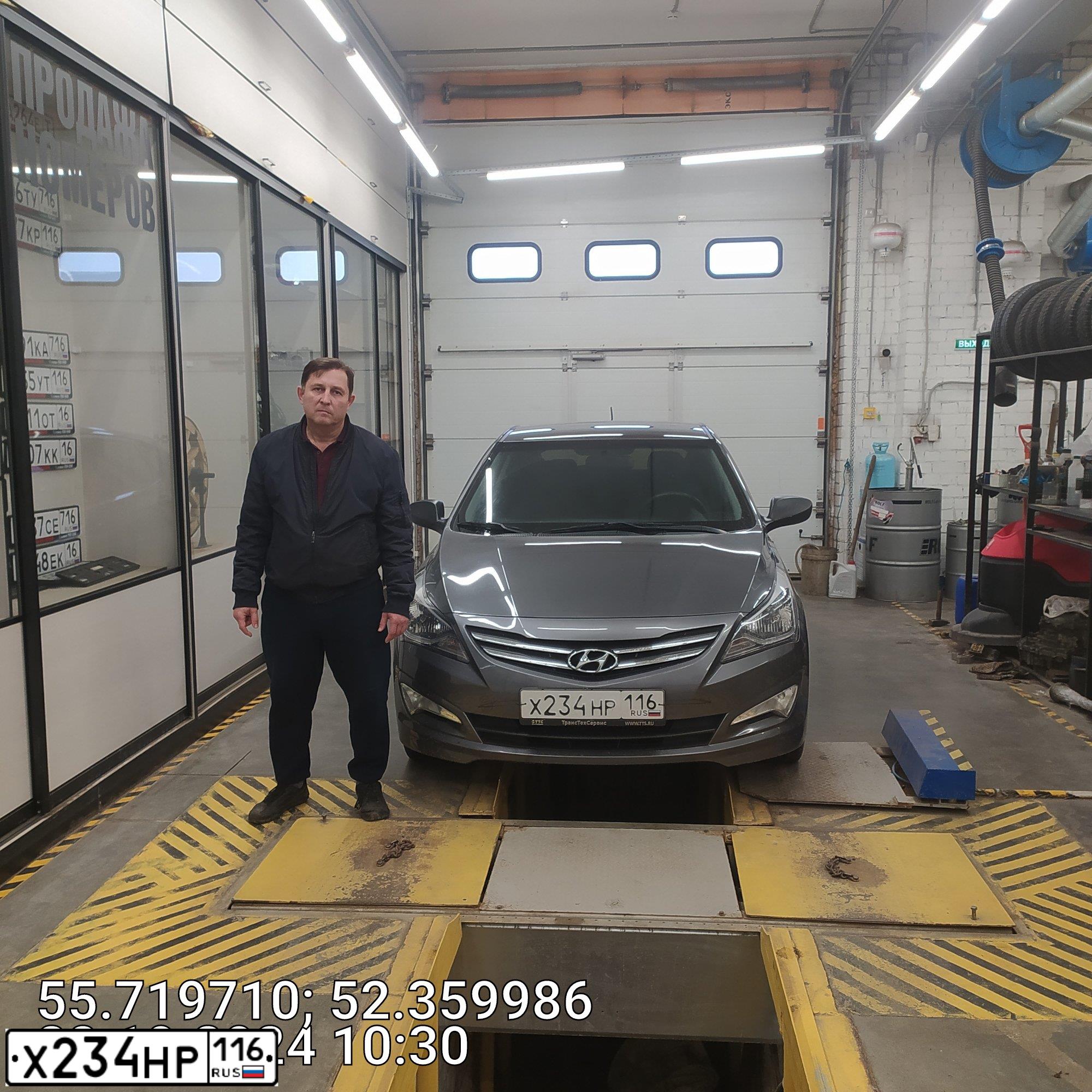Фото автомобиля HYUNDAI SOLARIS, 2016 — госномер Р802АА716. Цвет: ТЕМНО-СЕРЫЙ