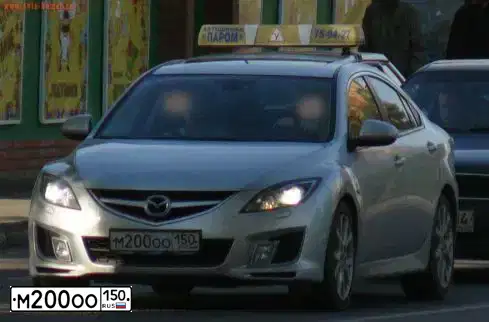Фото автомобиля MAZDA 6, 2007 — госномер А114ВН124. Цвет: серебристый