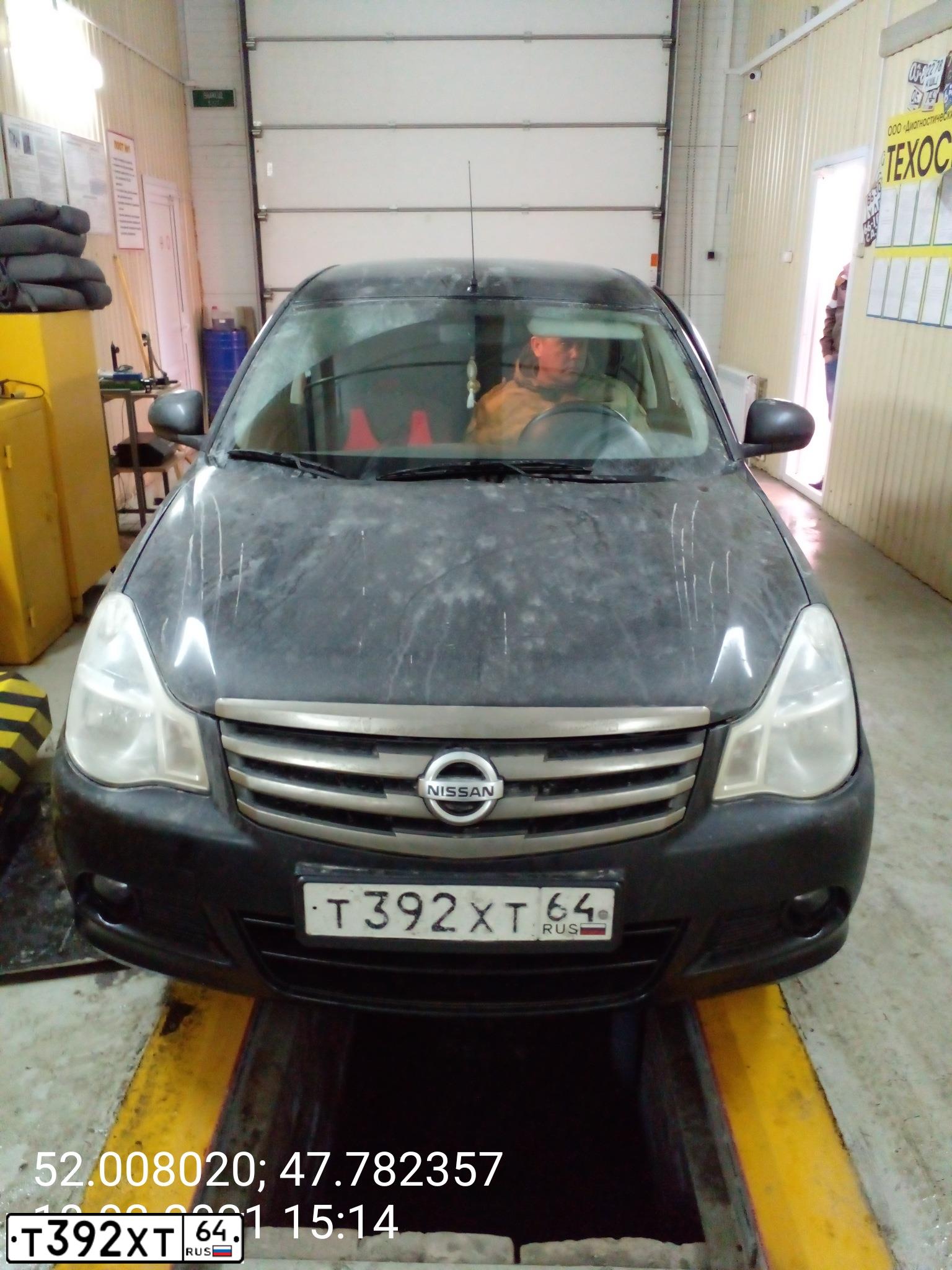 Фото автомобиля NISSAN ALMERA /AVTOVAZ/, 2014 — госномер Т392ХТ64. Цвет: ЧЕРНЫЙ