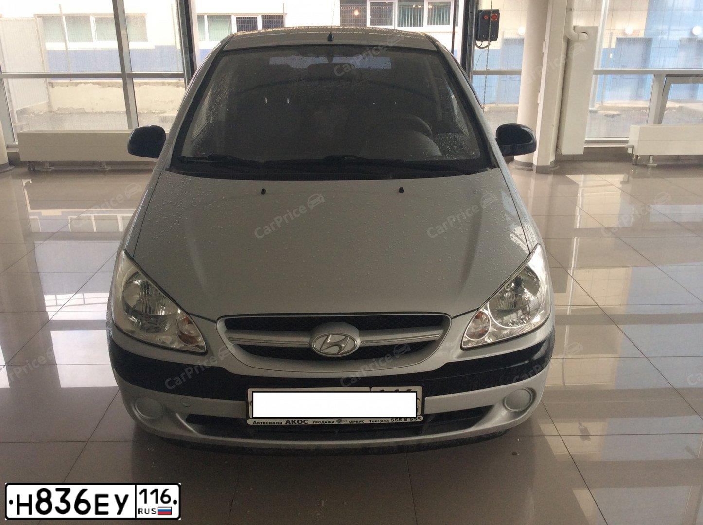 Фото автомобиля HYUNDAI GETZ, 2008 — госномер Н238СЕ193. Цвет: серебристый