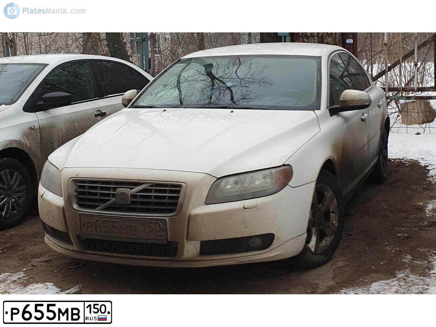 Фото автомобиля VOLVO S80, 2007 — госномер Р655МВ150. Цвет: БЕЛЫЙ