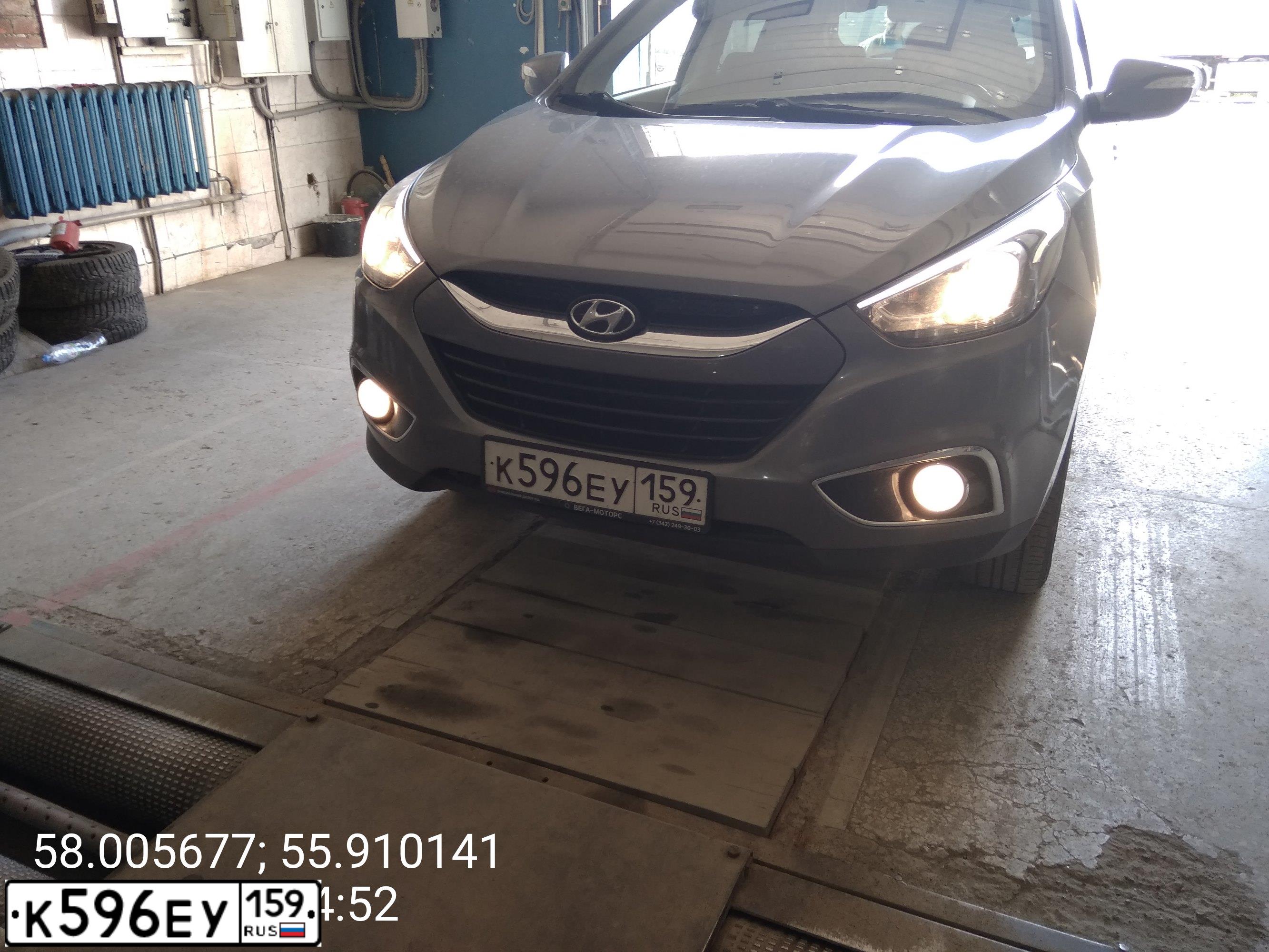 Фото автомобиля HYUNDAI IX35, 2015 — госномер Р527ВС159. Цвет: Серый