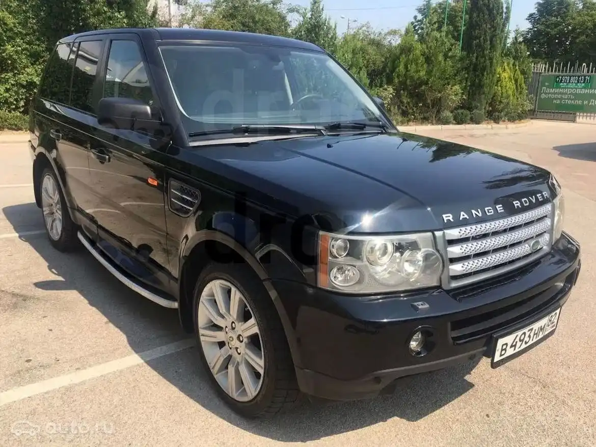 Фото автомобиля LANDROVER RANGE ROVER SPORT, 2007 — госномер В925КР92. Цвет: ЧЕРНЫЙ
