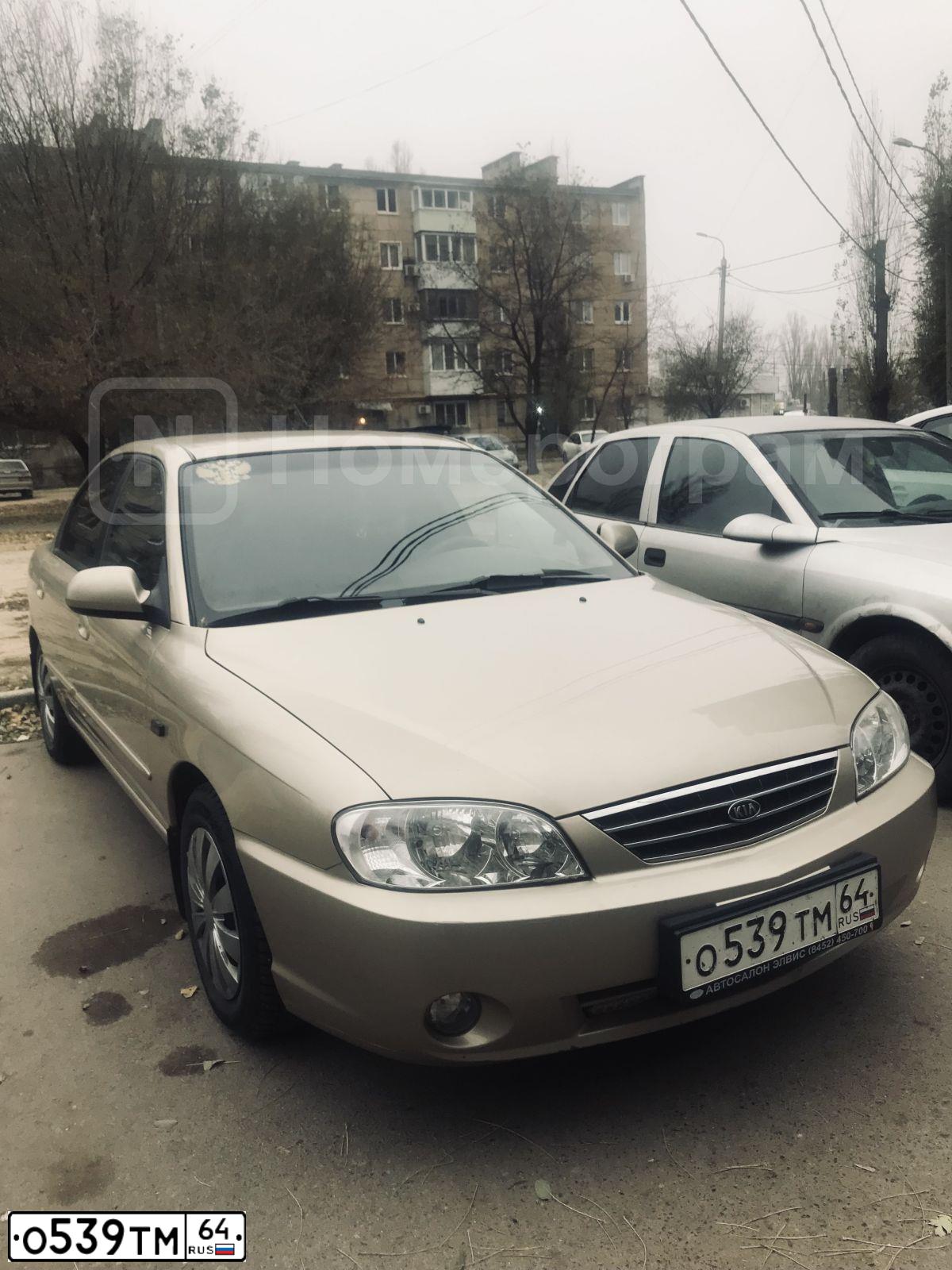 Фото автомобиля KIA SPECTRA, 2008 — госномер К430УЕ134. Цвет: БЕЖЕВЫЙ