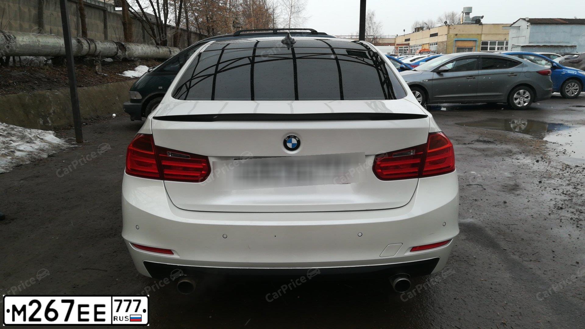 Фото автомобиля BMW 316I, 2014 — госномер В519МО09. Цвет: Белый