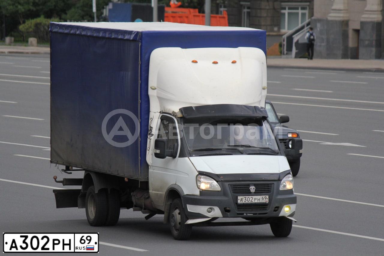 Фото автомобиля GAZ 3302 GAZEL, 2003 — госномер А302РН69. Цвет: СНЕЖНО - БЕЛЫЙ