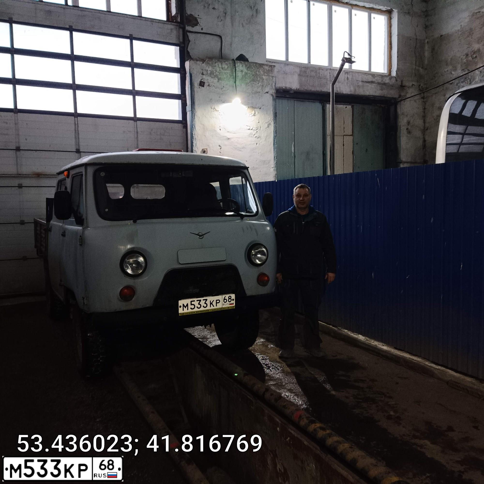 Фото автомобиля UAZ 3909, 1999 — госномер М533КР68. Цвет: БЕЛАЯ НОЧЬ