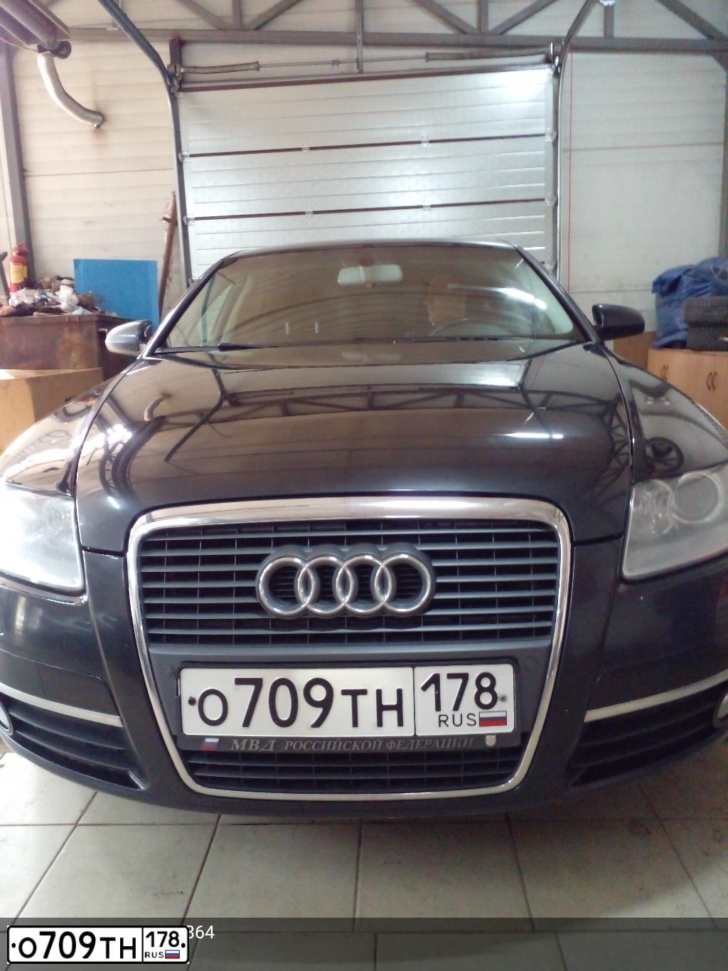 Фото автомобиля AUDI A6, 2008 — госномер О709ТН178. Цвет: ЧЕРНЫЙ