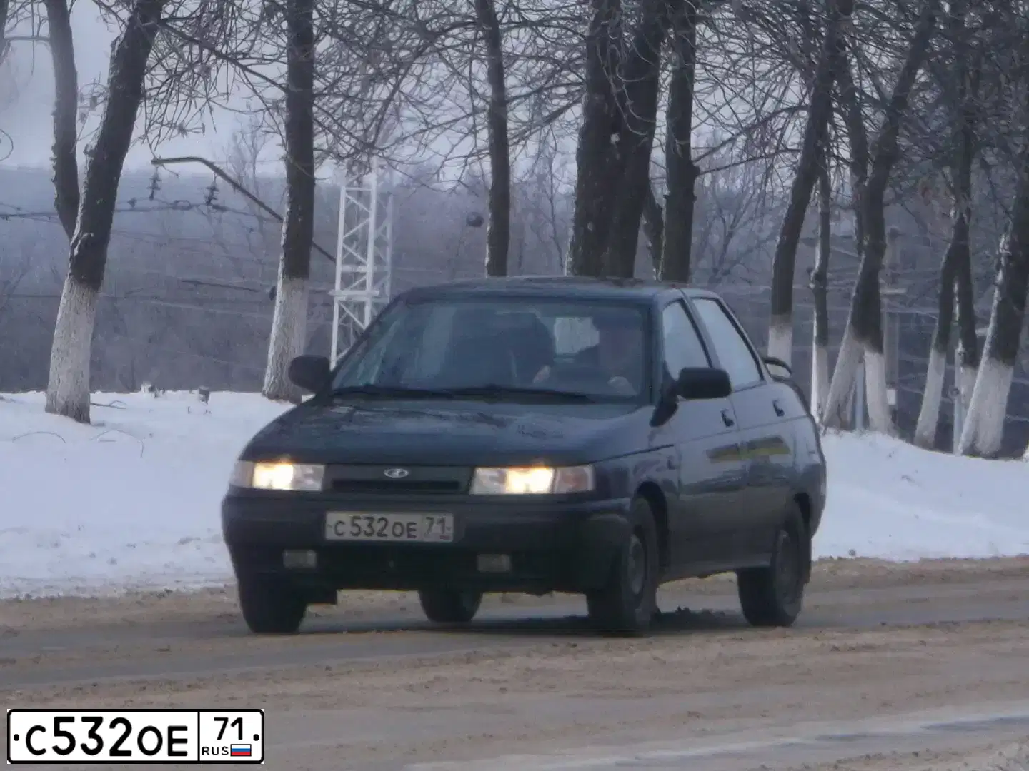 Фото автомобиля LADA 2110, 2004 — госномер С532ОЕ71. Цвет: ТЕМНО-ЗЕЛЕНЫЙ